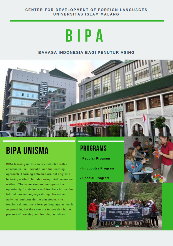 Bahasa Indonesia untuk Penutur Asing (BIPA) Tahun Akademik 2020-2021 batch 1