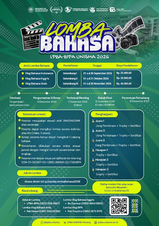Lomba Vlog BIPA Unisma 2026