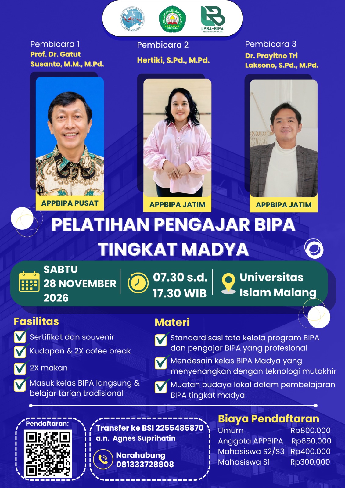 pelatihan pengajar BIPA tingkat Madya dengan APPBIPA
